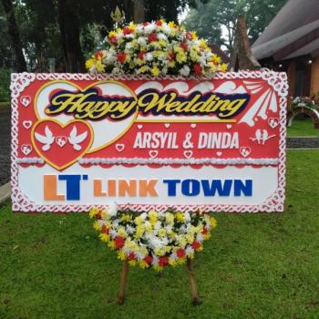 Karangan Bunga Happy Wedding
