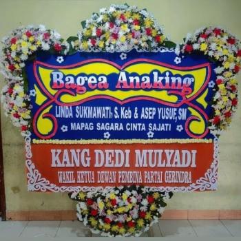 Papan Bunga Happy Wedding